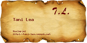 Tani Lea névjegykártya